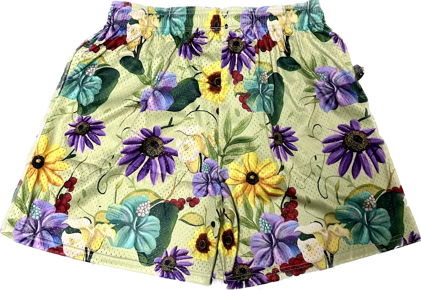 FLOWERS TAN SHORTS