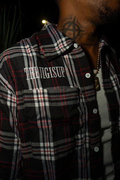 SMOKE & ASH DISTRESSED FLANNEL