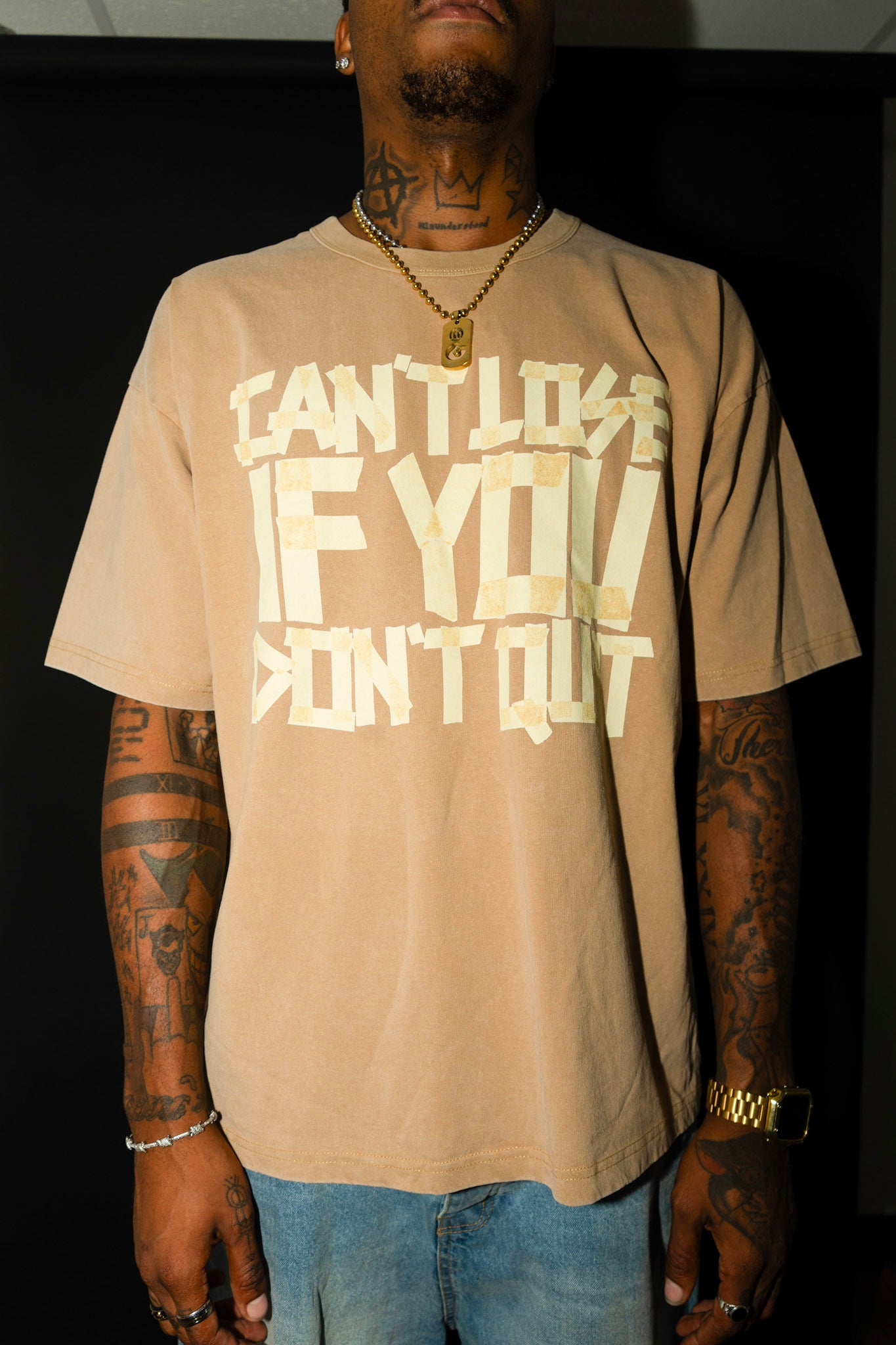 MESSAGE TEE - CAMEL