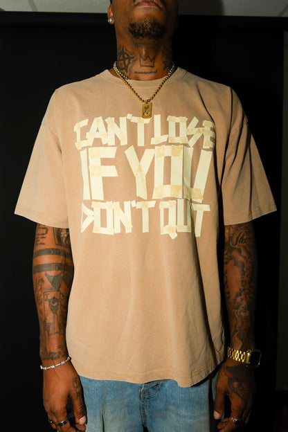 MESSAGE TEE - CAMEL