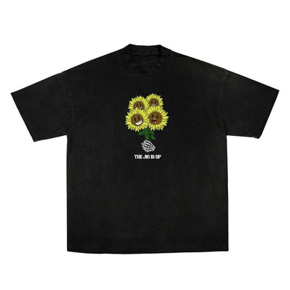 GIMME MY FLOWERS BLACK TEE